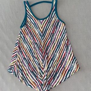 Girl’s Blue & rainbow tank top Size:S